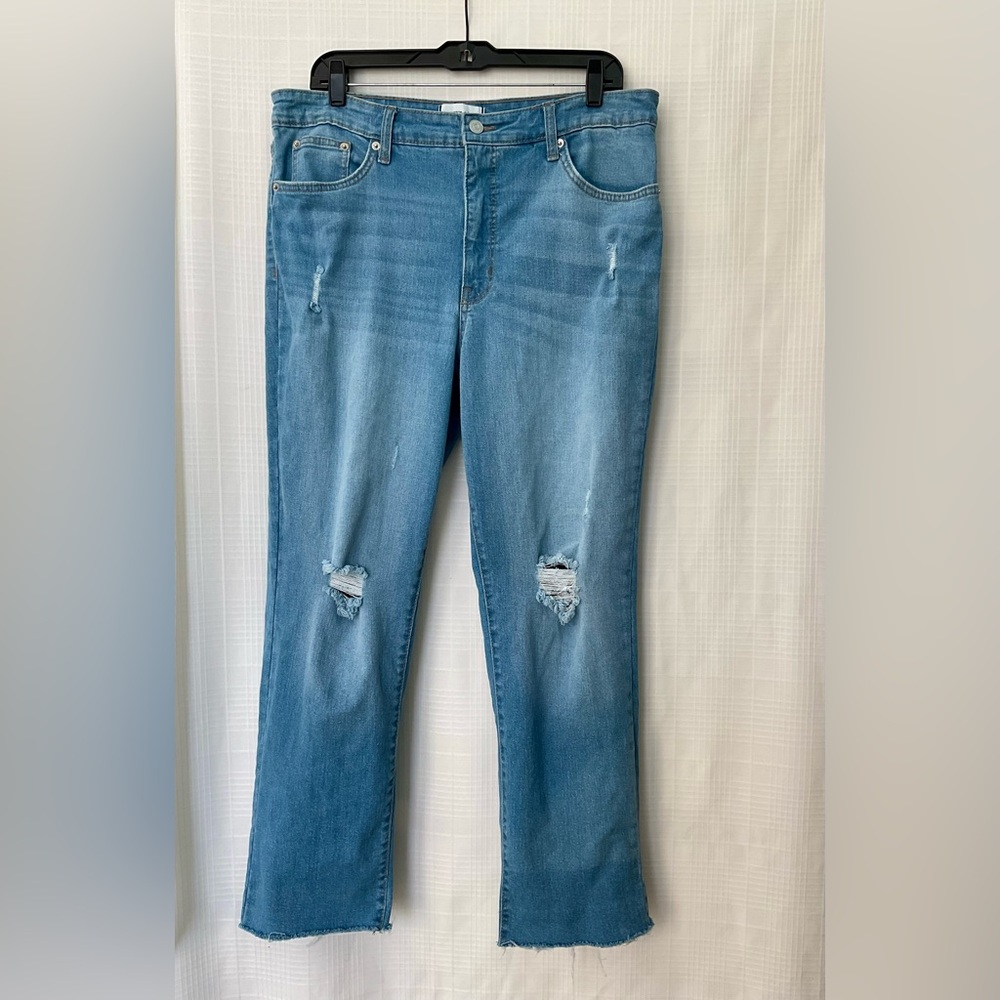 Crown & Ivy Blue Straight Leg Jeans